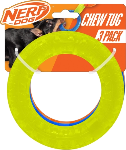 Nerf Dog skaidrių aportavimo žiedų su spygliukais rinkinys 12,5 cm (3 vnt.)