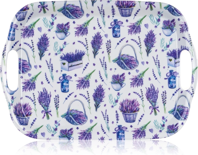 Melamininis serviravimo padėklas su rankenomis 36 × 25,5 cm NEW LAVENDER