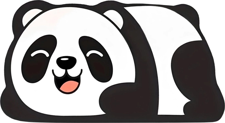 Diatomitinė neslystanti vonios kilimėlis Panda 60 × 40 cm – 1 vnt.