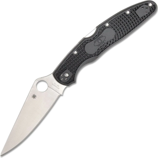 Spyderco Police 4 Lightweight kišeninis peilis 11,3 cm, satin, juodas, FRN