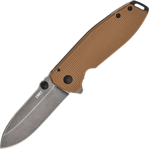 CRKT Squid XM rudas kišeninis peilis 7,5 cm, Black Stonewash, G10