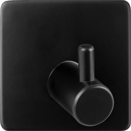Self-adhesive metal hook 4.5 × 4.5 × 2.03 cm – black