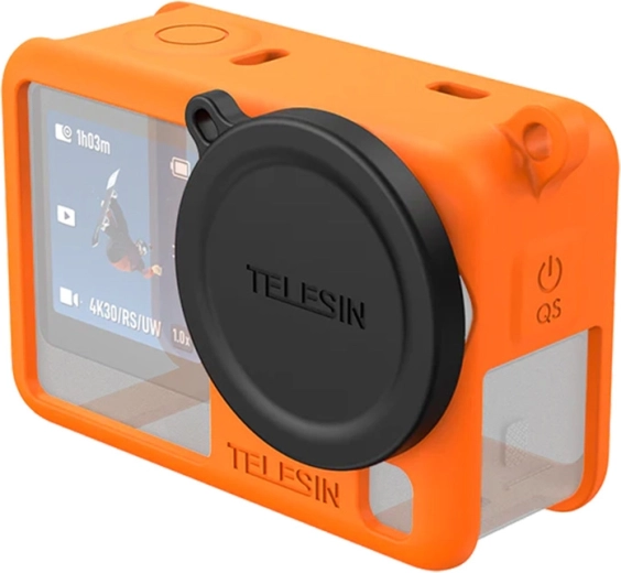 Telesin silikoninis apsauginis dėklas DJI Osmo Action 6 – oranžinis