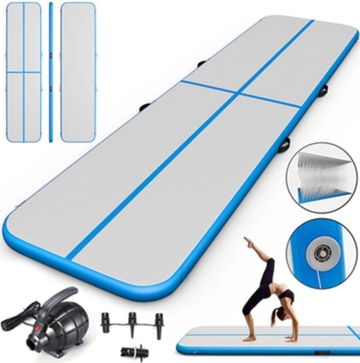 Inflatable AirTrack Gymnastics Mat 500 × 100 × 10 cm – Blue