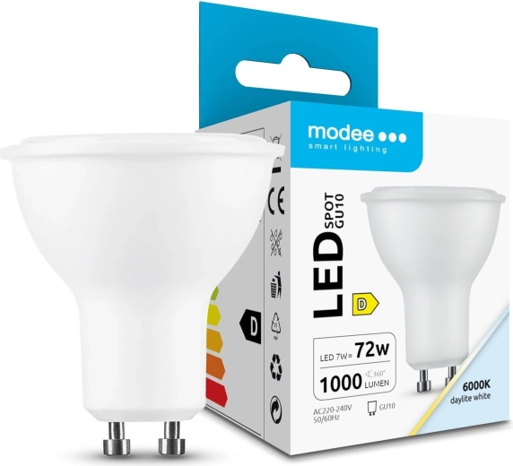 LED taškinė lemputė GU10 7 W 1000 lm šaltai balta MODEE