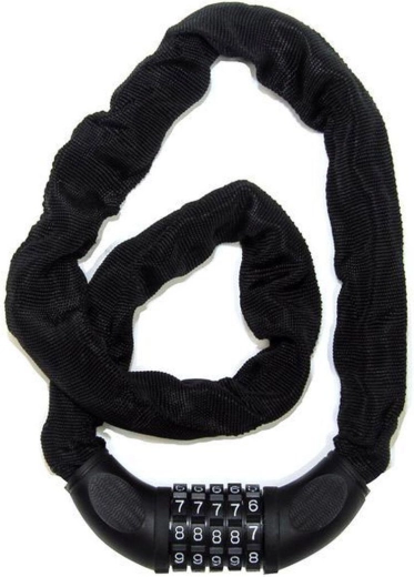 RICHTER chain combination lock with textile cover, black