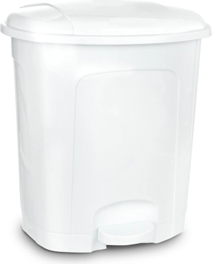 Šiukšliadėžė su pedalu 5,5 l, balta