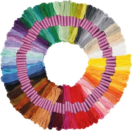 100 vibrant colors for embroidery and bracelets