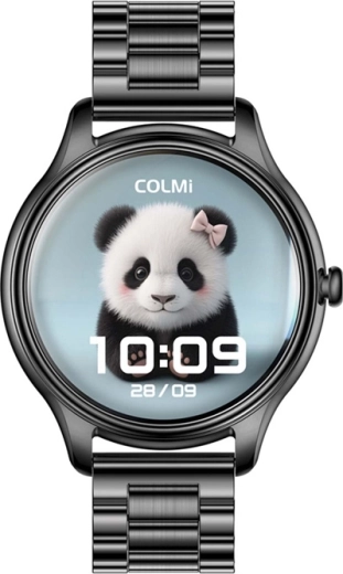 Smartwatch Colmi L28 with AMOLED display and steel strap – black
