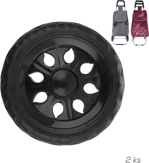 Atsarginis plastikinis ratukas (UH) juodas, 2 vnt. rinkinys