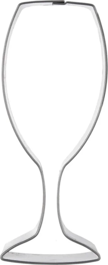Stainless steel cookie cutter champagne glass 10.5 cm