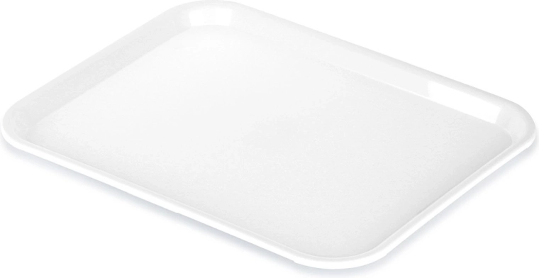 Baltas plastikinis serviravimo padėklas 45,5 × 35,5 cm