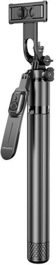 AWEI X56 daugiafunkcė asmenukių lazda su trikoju ir Bluetooth nuotolinio valdymo pulteliu