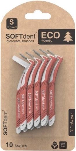 Softdent eco interdental brushes 0.5 mm, S