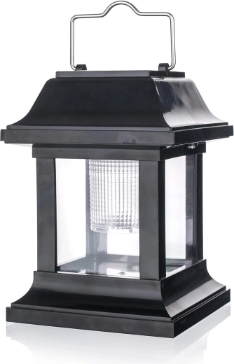 Saulės lempa 1 LED juoda