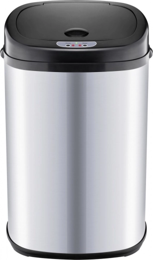 Touchless stainless steel bin with automatic sensor