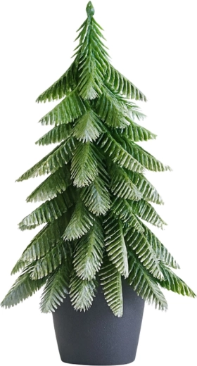 Silver frosty branch tips