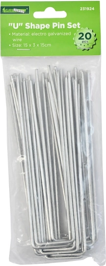 U formos smeigė agroplėvelei 15 × 3 × 15 cm, cinkuota (20 vnt.)
