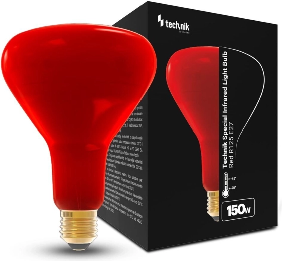 Infraraudonoji lemputė R125 150 W E27 Technik