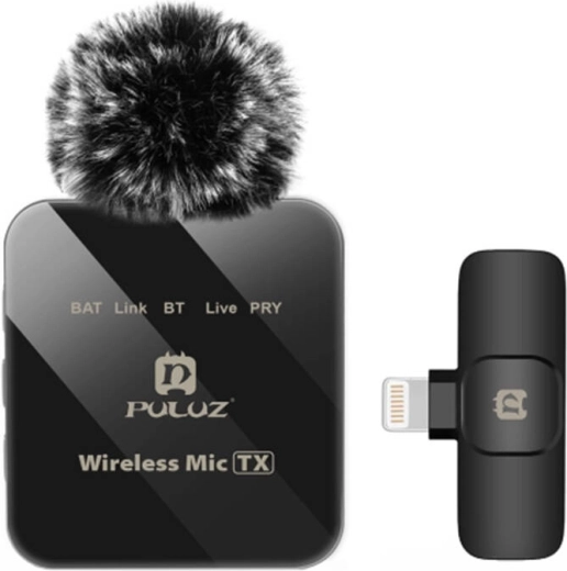 Puluz Wireless Lavalier Microphone for iPhone with Lightning Receiver