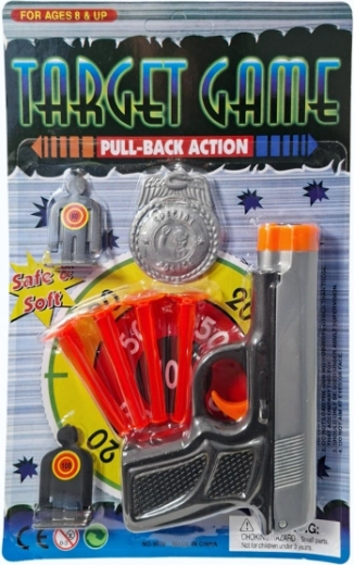 Foam Dart Gun with Shooting Target and Police Badge