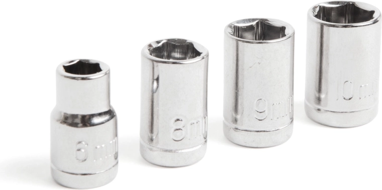 Four socket wrenches with adapter