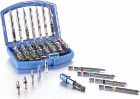 Drill Bit Set 25 and 75 mm, 56 Pieces with Holder in Case
