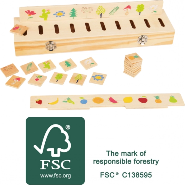 Wooden Motor Skills Educational Toy for Sorting Small Foot