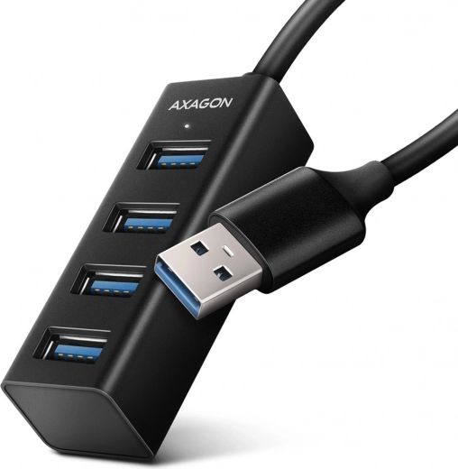 Axagon HUE-M1A mini metalinis USB šakotuvas, 4 prievadų USB 3.2 Gen 1, su 20 cm kabeliu