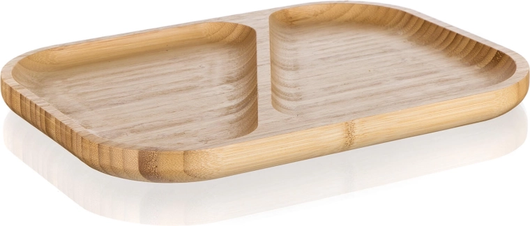 Bambusinis serviravimo padėklas su skyriais 28,5 × 21 × 2 cm BRILLANTE