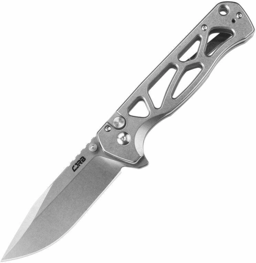 CJRB Chord Steel taktinis sulankstomas kišeninis peilis 8,8 cm, stonewash, visiškai plieninis