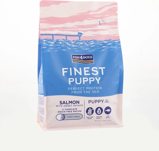 Granulės šuniukams su lašiša ir saldžiosiomis bulvėmis 6 kg FISH4DOGS