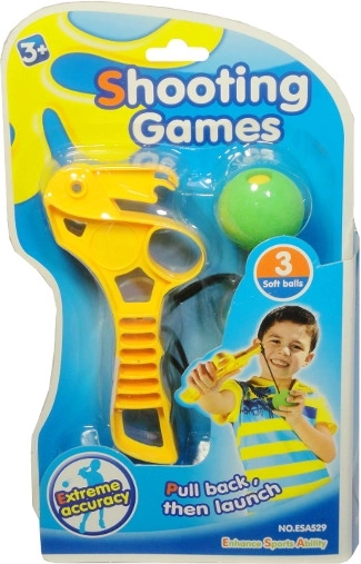 Plastic slingshot toy with balls for kids