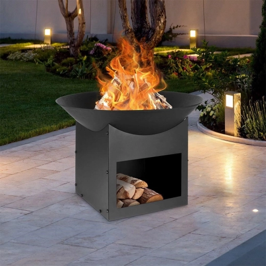 Integruota malkų saugykla