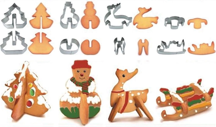 Create striking 3D Christmas cookies