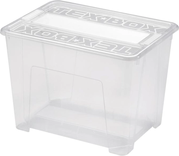 Plastikinė laikymo dėžė su dangčiu HEIDRUN TexBox 21 l