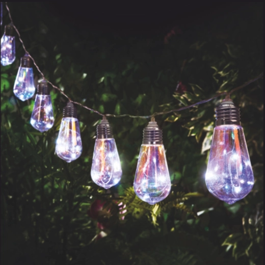 Solar garden garland FELISI 10 LED, cool white, 3.8 m