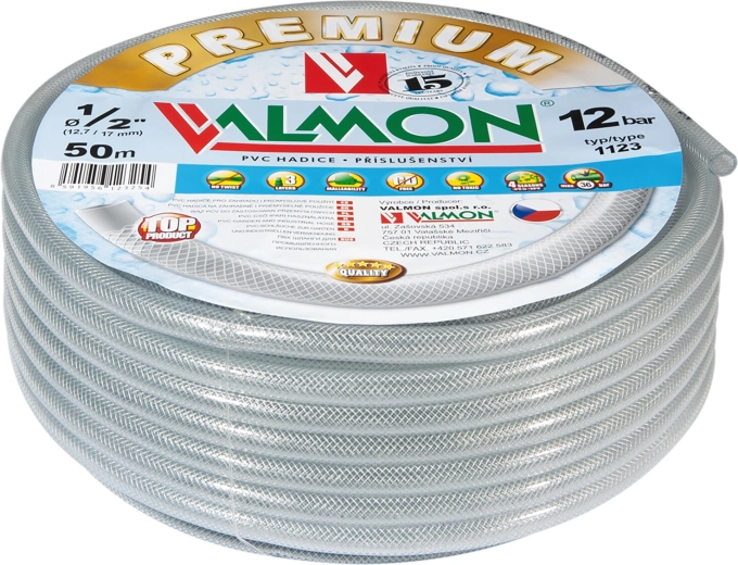 Transparent garden hose 1/2" PVC 25 m
