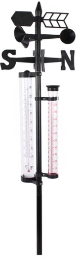 Lauko įsmeigiama meteorologinė stotelė su 5 funkcijomis