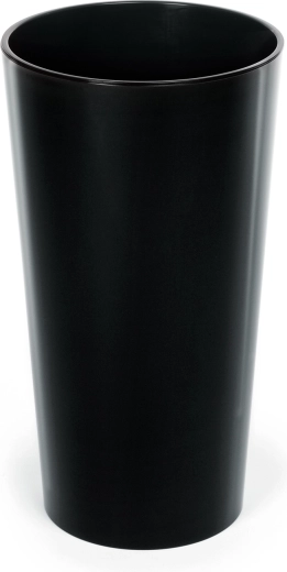 Lilia Planter 30 cm with Insert, Black Glossy