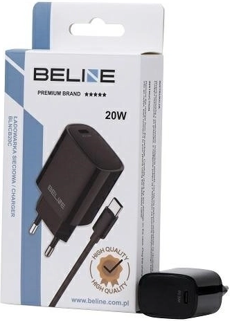 Kompaktiškas sieninis įkroviklis 20 W USB‑C + USB‑C laidas – Balta