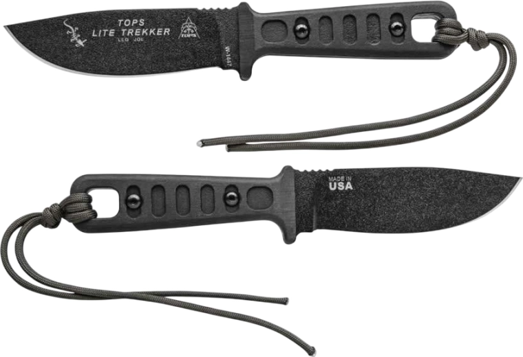 TOPS Knives Lite Trekker Standard Black peilis su fiksuota geležte
