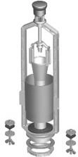 Flush valve with pull-rod control