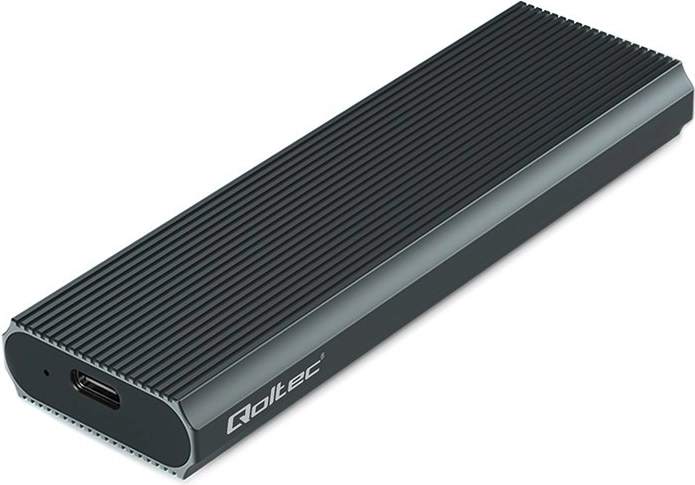 Aluminum external enclosure for M.2 NVMe SSD, USB 3.1 Gen2 10 Gbps, up to 4 TB, graphite