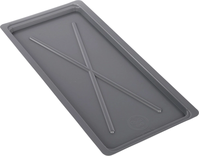 Silver wide drip tray for 50 cm dish rack 50 × 22.5 cm