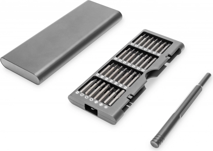 Precision 57-in-1 screwdriver set DIGITUS in aluminum case
