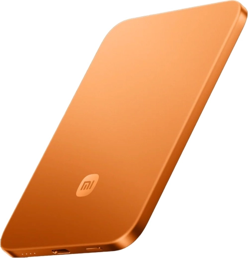Itin plona magnetinė išorinė baterija 5000 mAh 15 W oranžinė