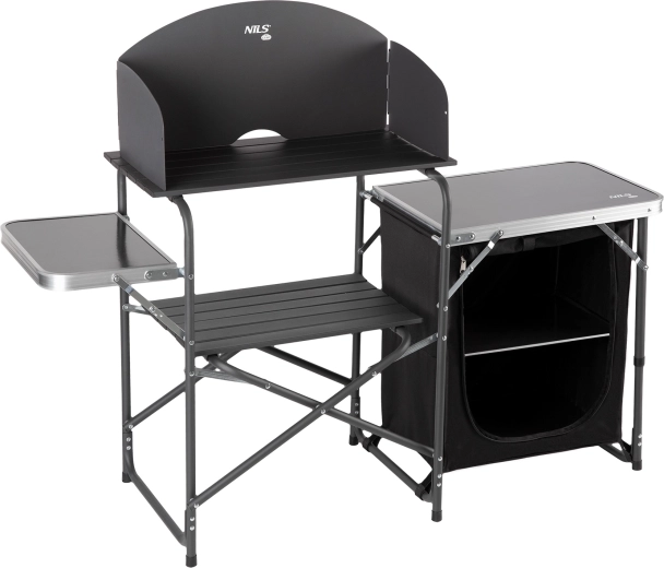 Camping kitchen cabinet with windscreen NILS Camp