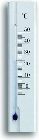 Indoor wooden thermometer 15 cm – white