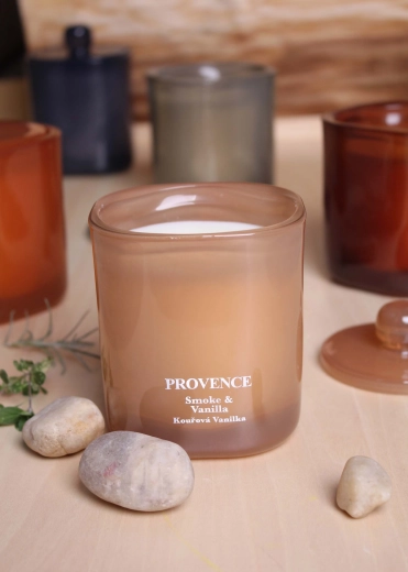 Scented Glass Candle Provence Smoke Vanilla 25 Hours